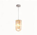 Front View of Single Art Glass Pendant Light Studio Display