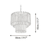 Modern Small Teal Fluted Art Glass Chandelier Line Art Dimension Diagram