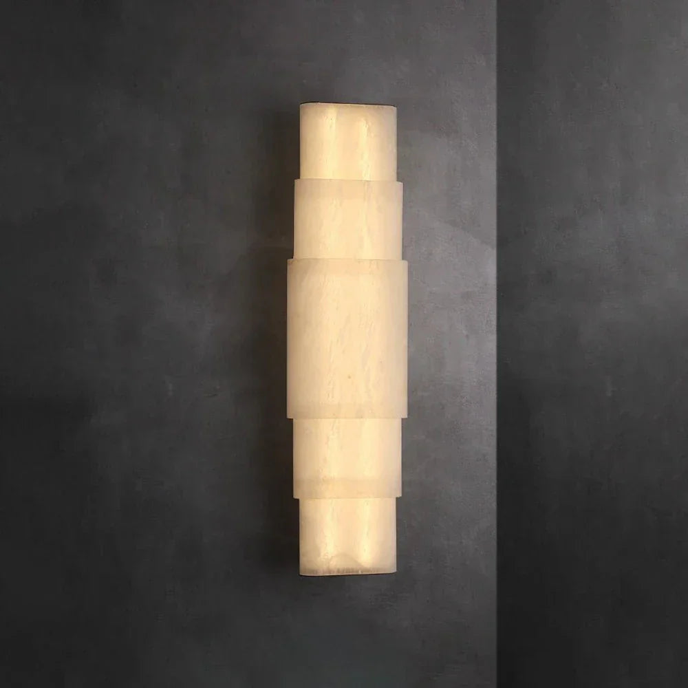 Multi Layer Stacked Alabaster Wall Lamp