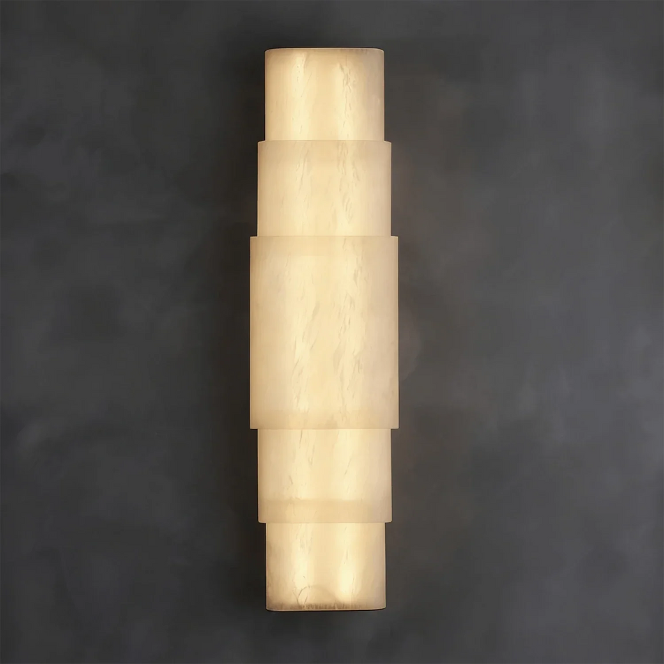 Multi Layer Stacked Alabaster Wall Lamp