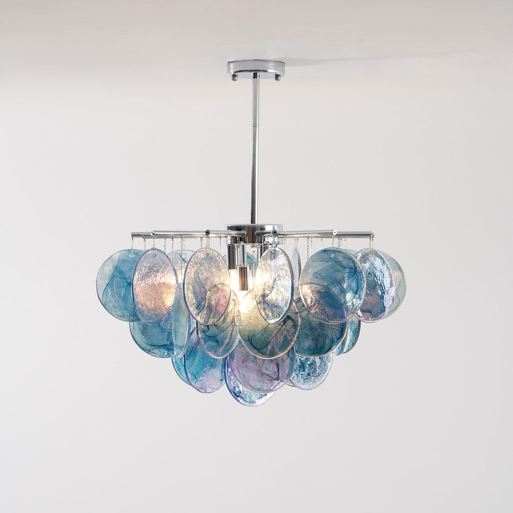 Murano Art Glass Disc Chandelier