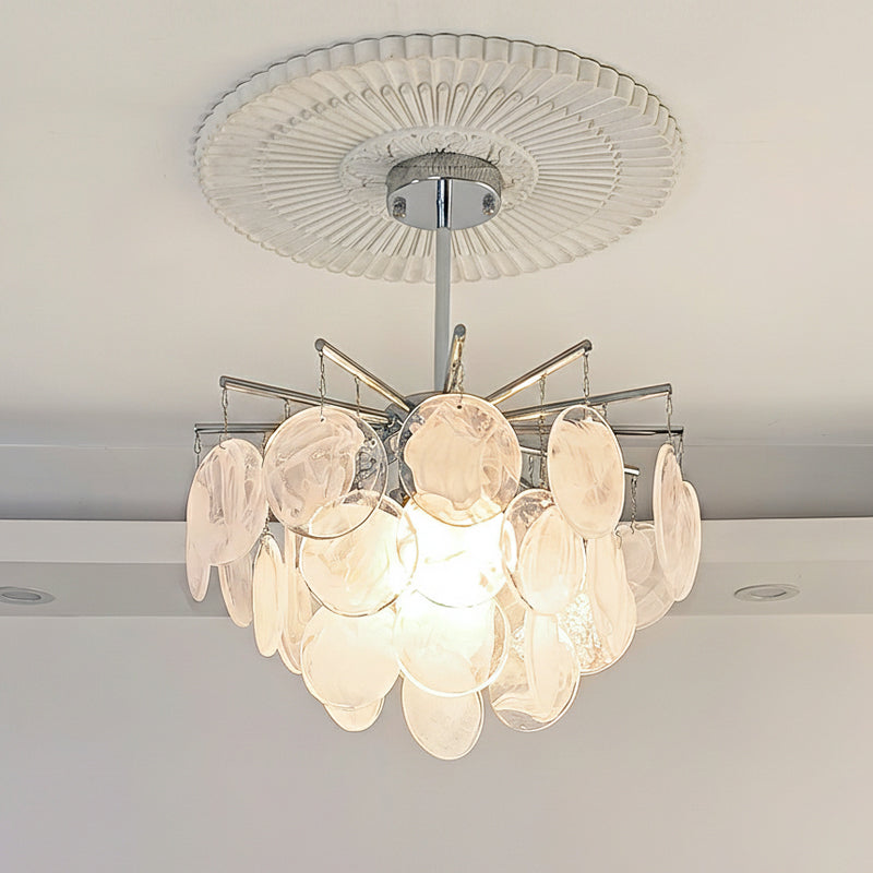 Murano Art Glass Disc Chandelier