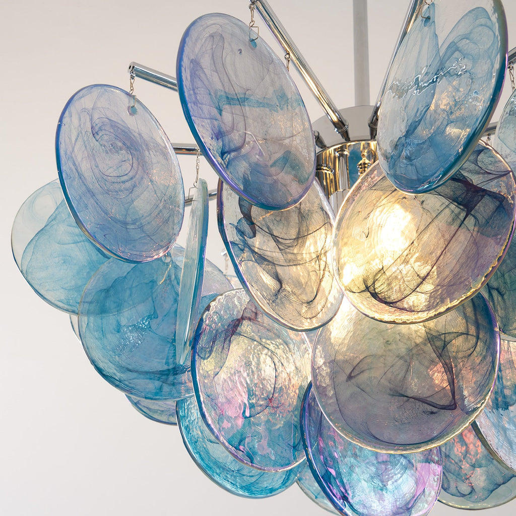 Murano Art Glass Disc Chandelier