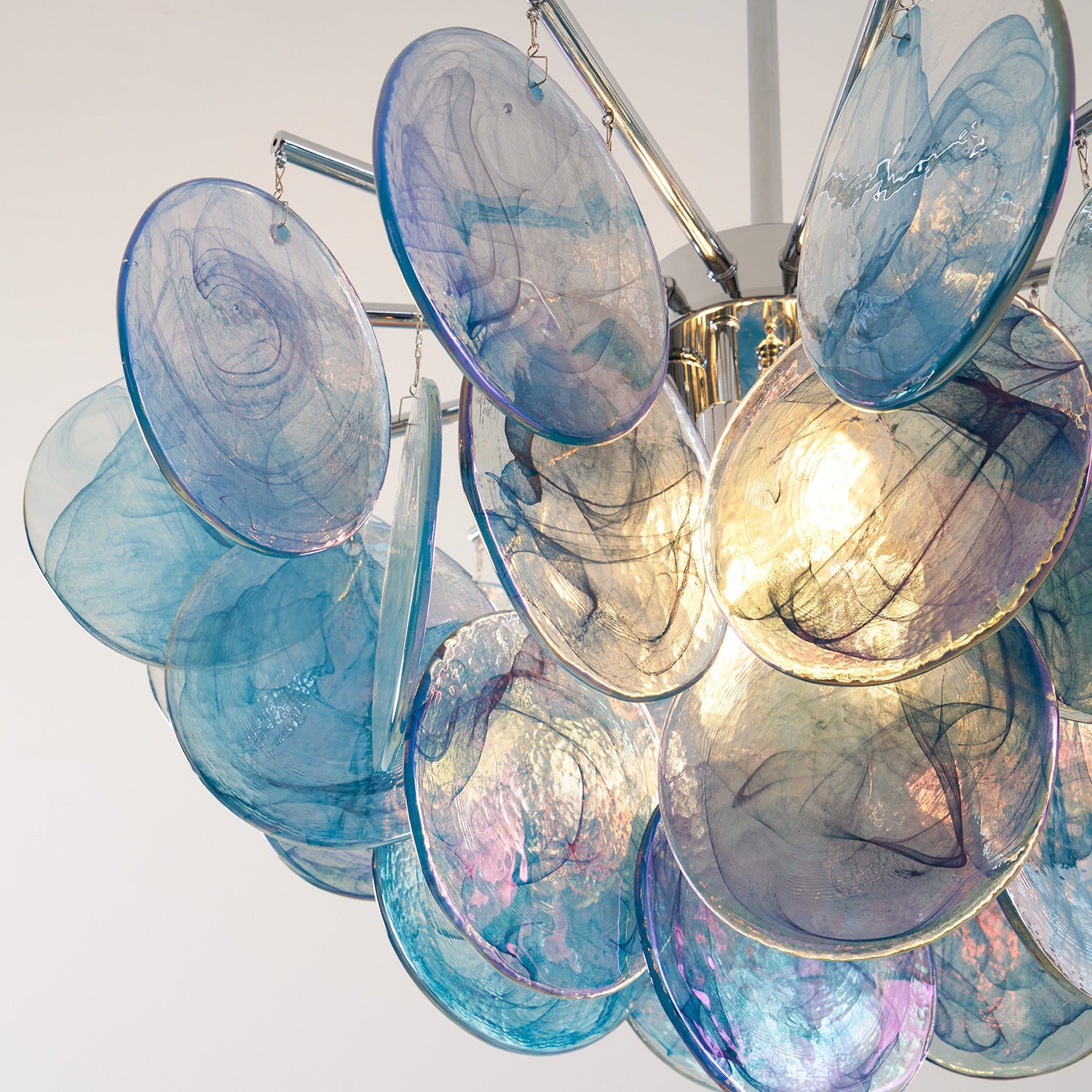 Murano Art Glass Disc Chandelier