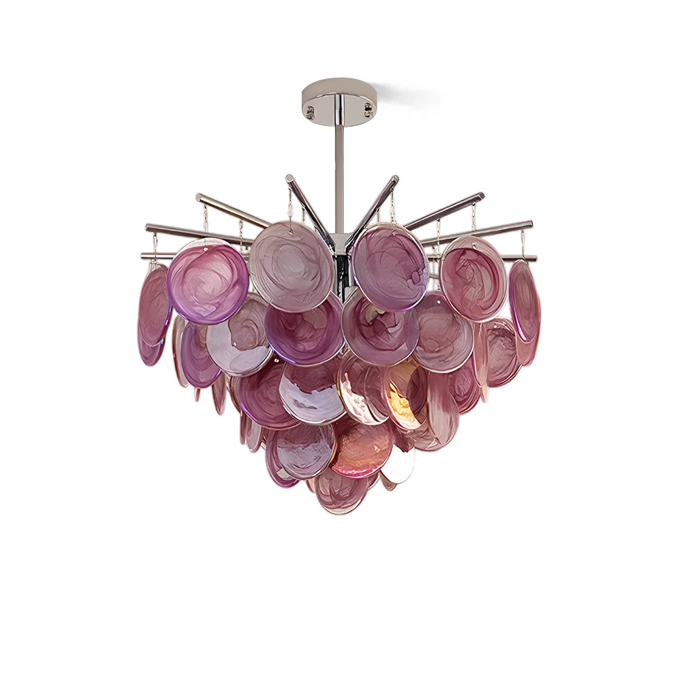 Murano Art Glass Disc Chandelier