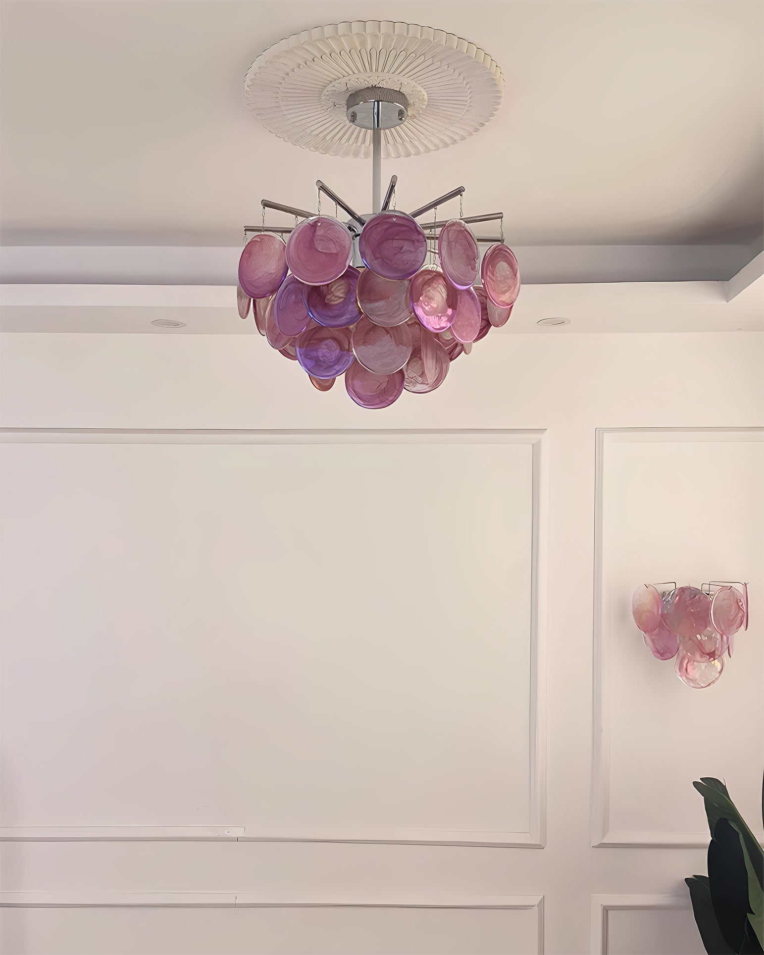 Murano Art Glass Disc Chandelier