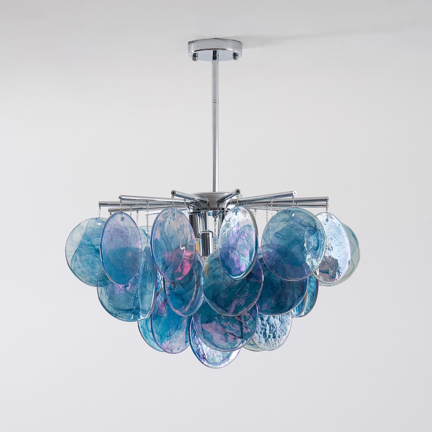Murano Art Glass Disc Chandelier