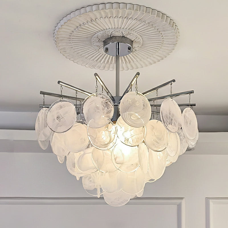 Murano Art Glass Disc Chandelier