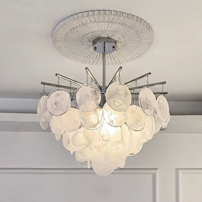 Murano Art Glass Disc Chandelier