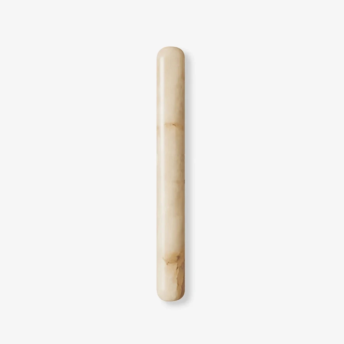 Illuminated Modern Cylindrical Alabaster Art Glass Wall Sconce Studio Shot