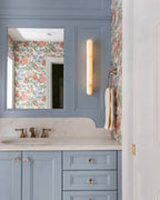 Modern Art Glass Wall Sconce in Bathroom Interior