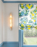Modern Cylindrical Alabaster Wall Sconce in Colorful Interior Setting