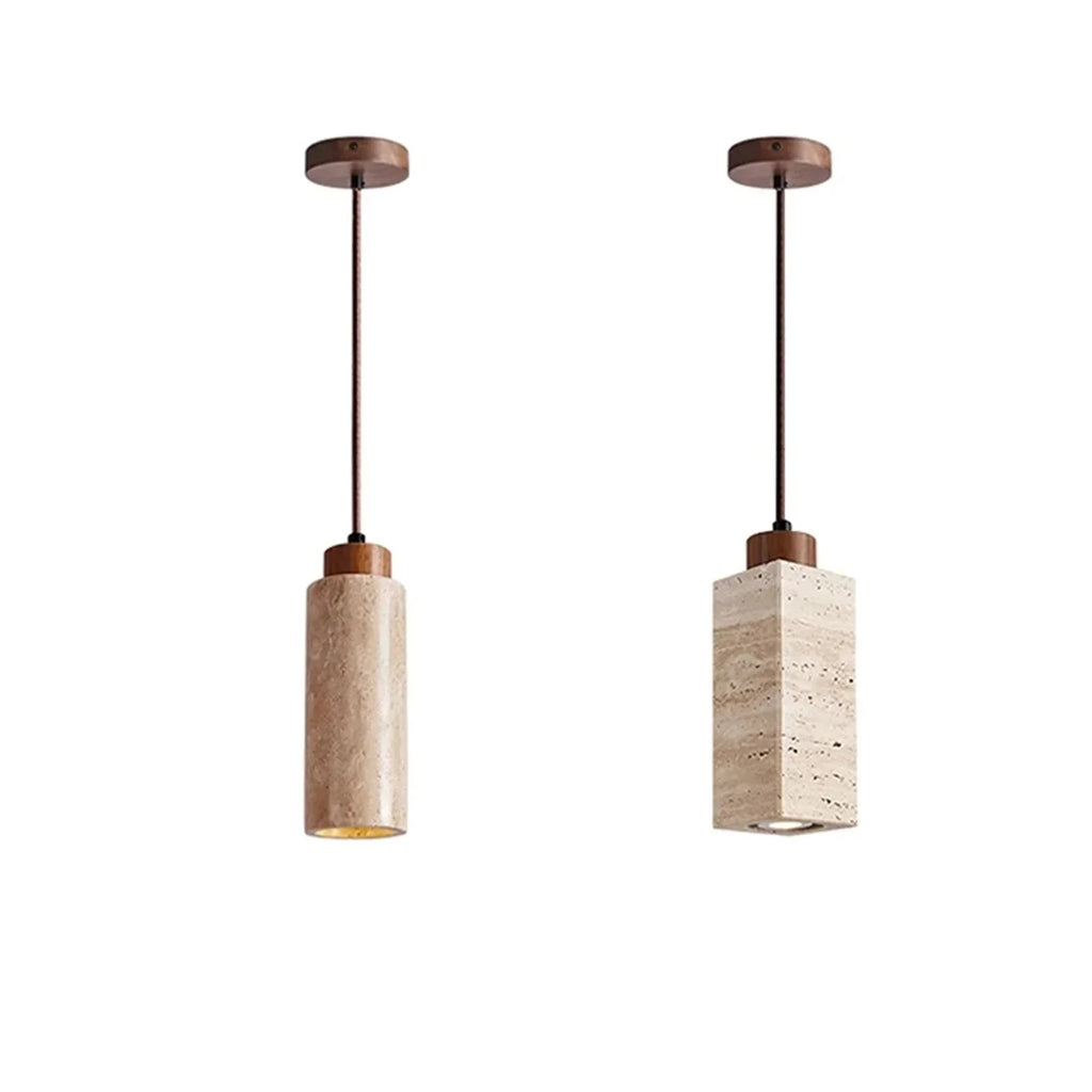 Natural Travertine Pendant Light