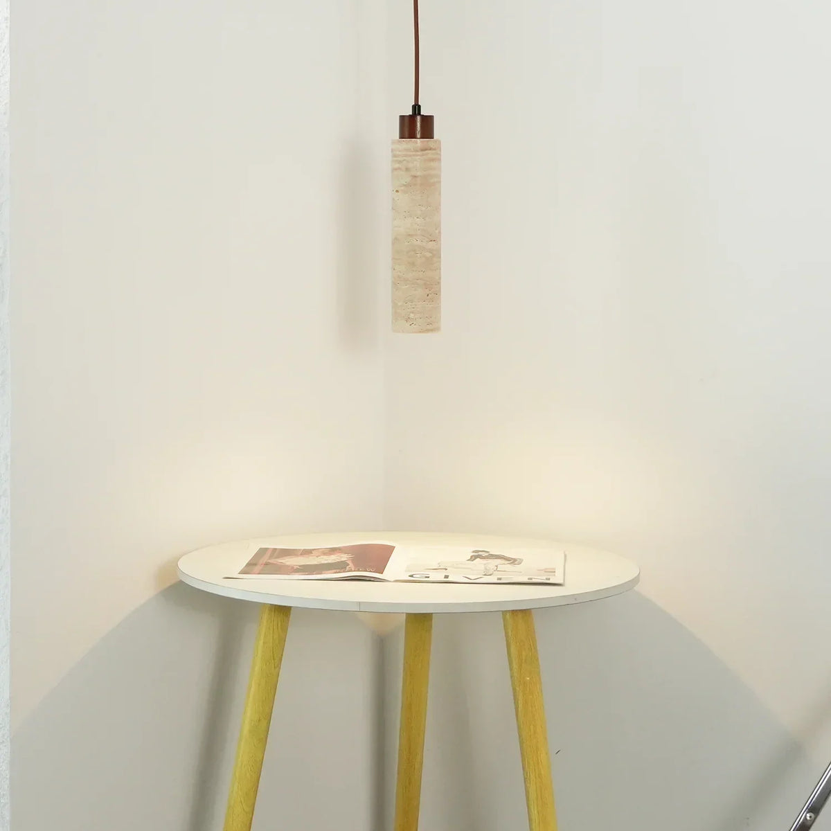 Natural Travertine Pendant Light