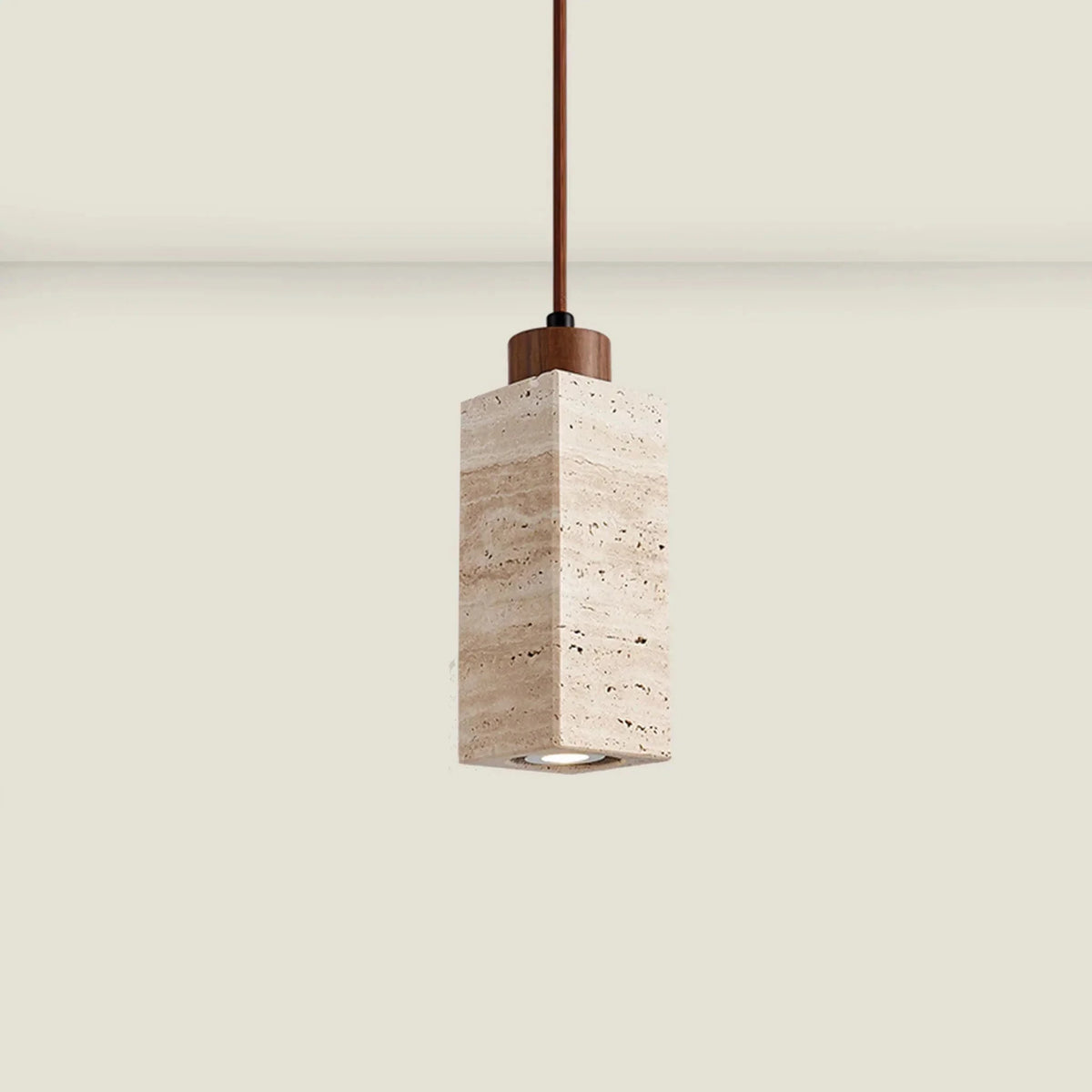 Natural Travertine Pendant Light