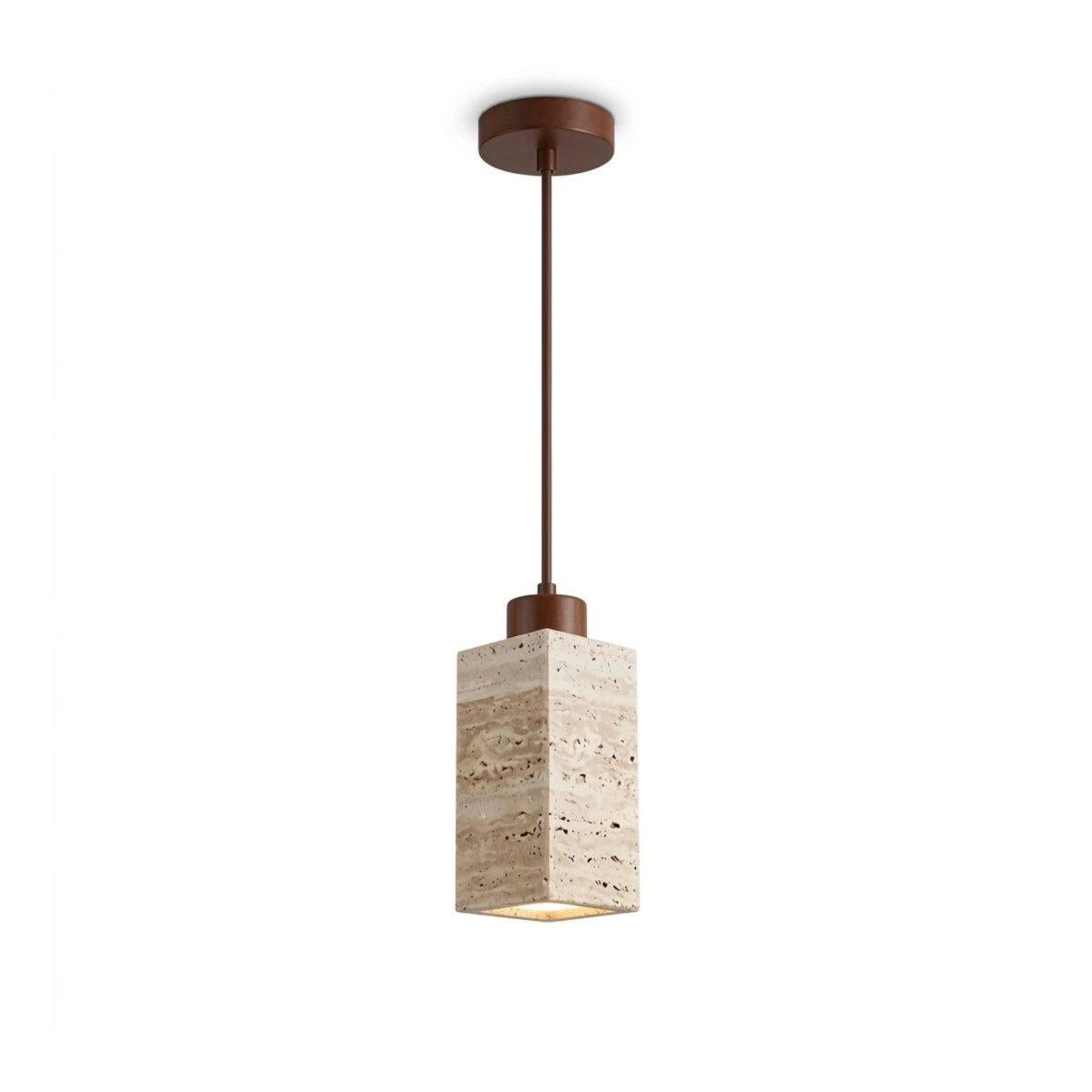Natural Travertine Pendant Light main product image for warm minimalist kitchen and dining lighting
