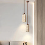 Natural Travertine Pendant Light