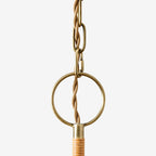 Natural Rattan Pleated Chandelier