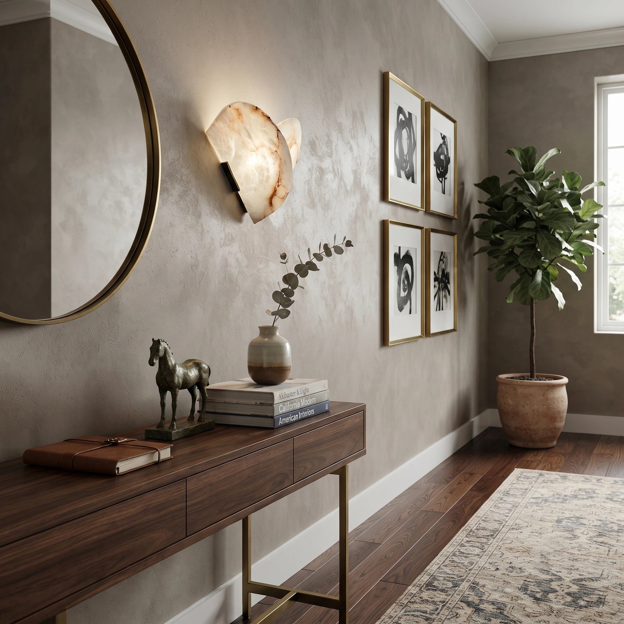 Natural Stone Layered Wall Lamp