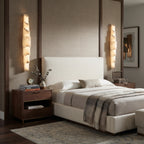 Natural Veined Alabaster Wall Light