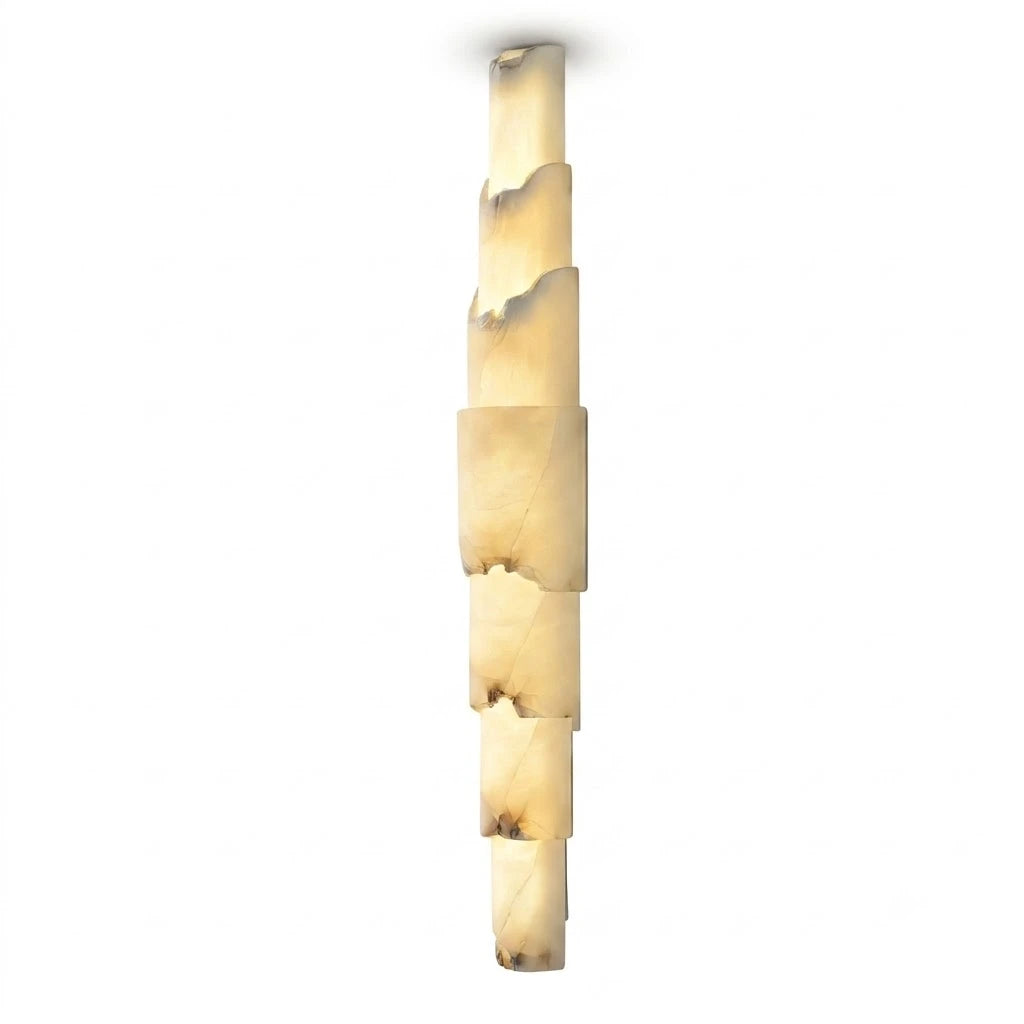 Natural Veined Alabaster Wall Light