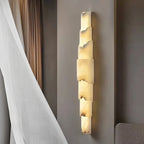 Natural Veined Alabaster Wall Light