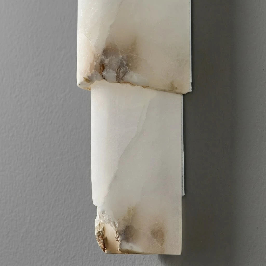 Natural Veined Alabaster Wall Light