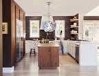Modern Colorful Petal Art Glass Pendant Light in Modern Kitchen