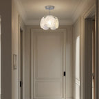 Modern Colorful Disc Art Glass Semi-Flush Ceiling Light in Hallway Foyer