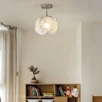 Modern Colorful Disc Art Glass Ceiling Light in Minimalist Interior
