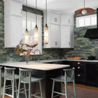 Modern Alabaster Art Glass Pendant Lights in Kitchen Interior