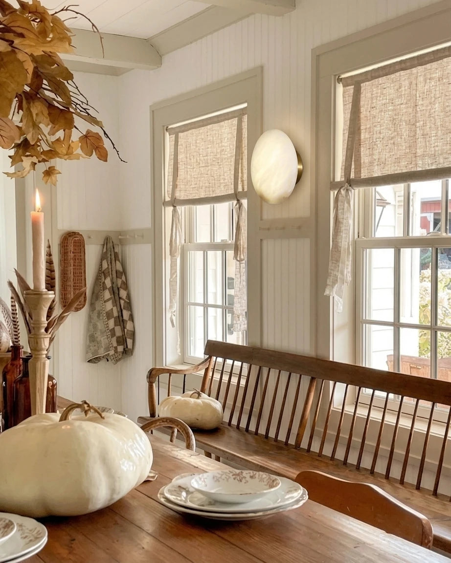 Modern Art Glass Wall Sconce in Dining Area Setting