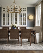 Modern Art Glass Wall Sconce Over Dining Room Table
