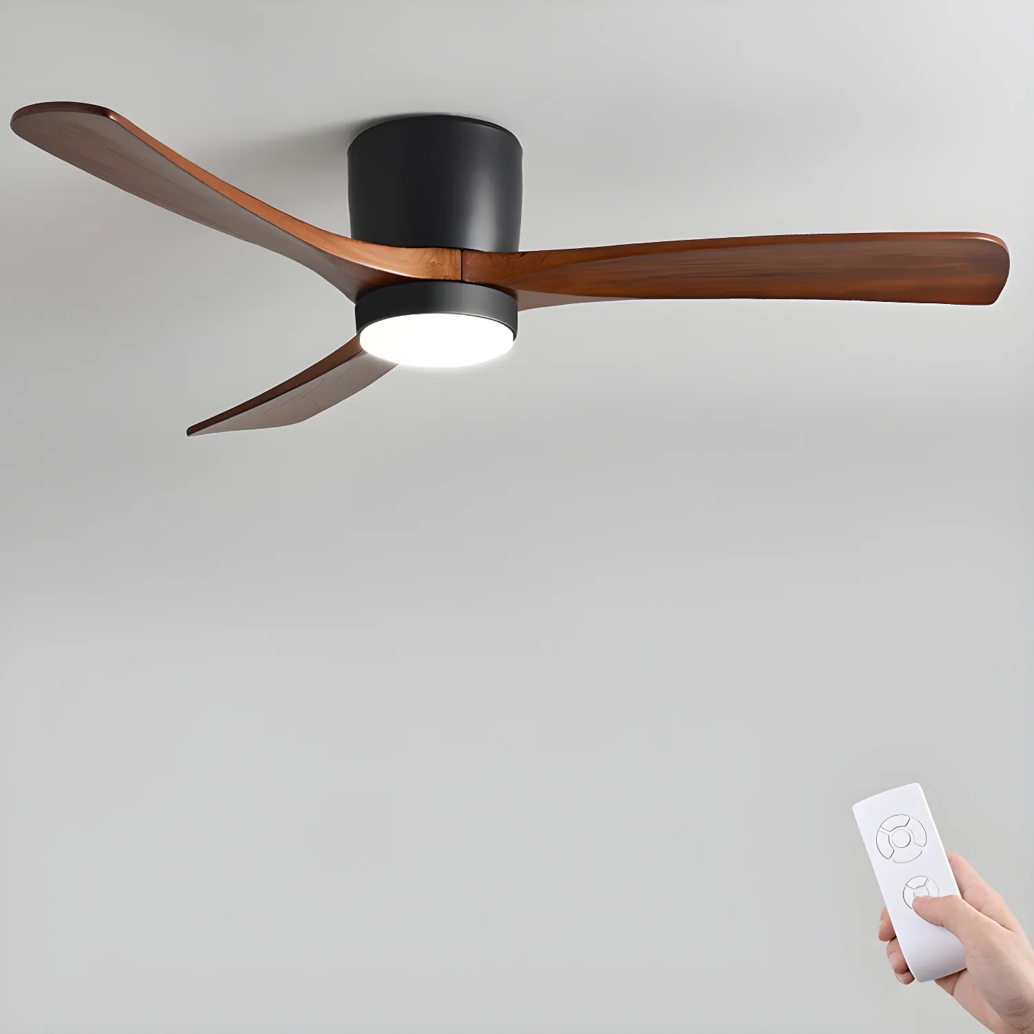 Nordic Wooden Ceiling Fan Light