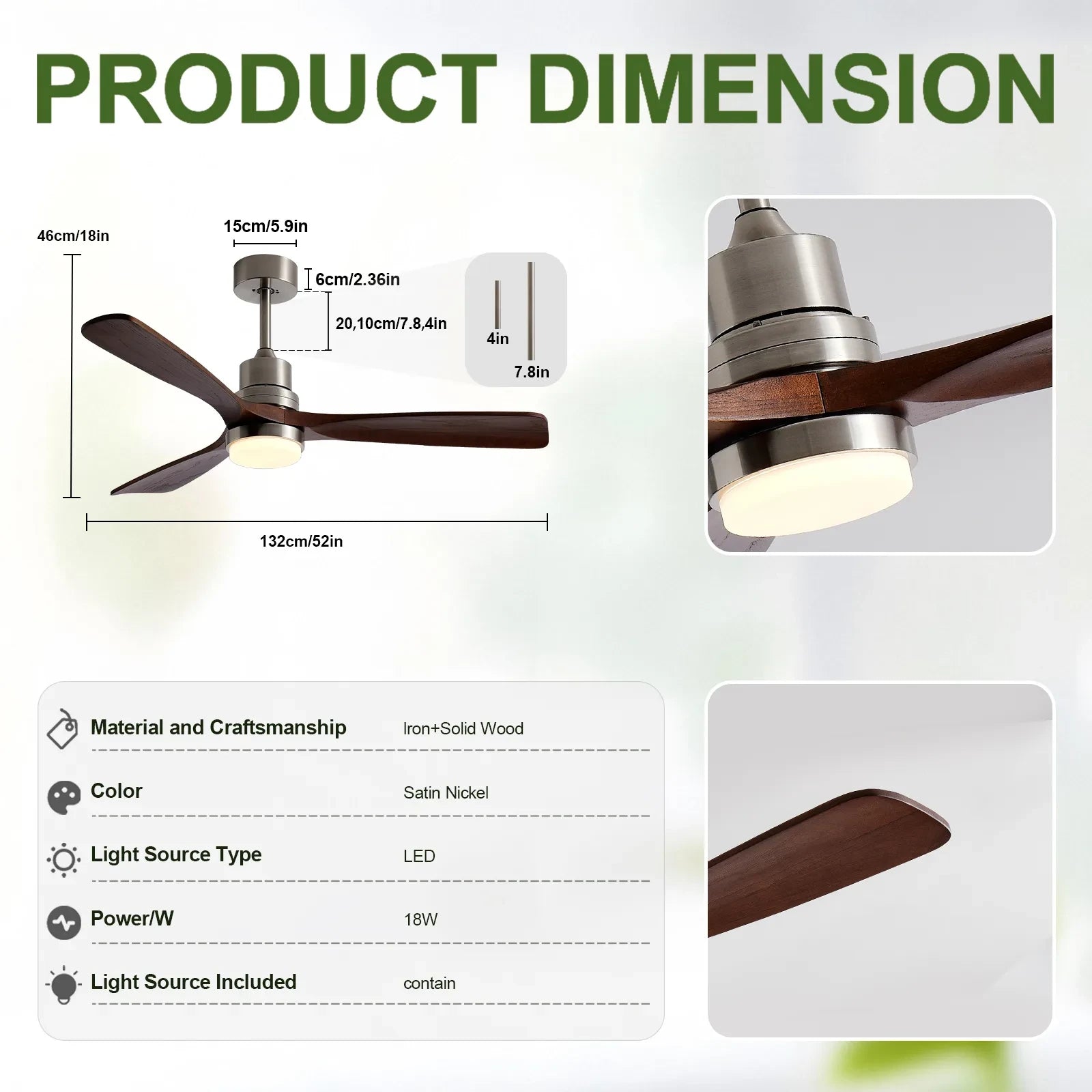 Nordic Tri-Blade Ceiling Fan