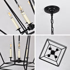 Geometric Cage Candle Chandelier