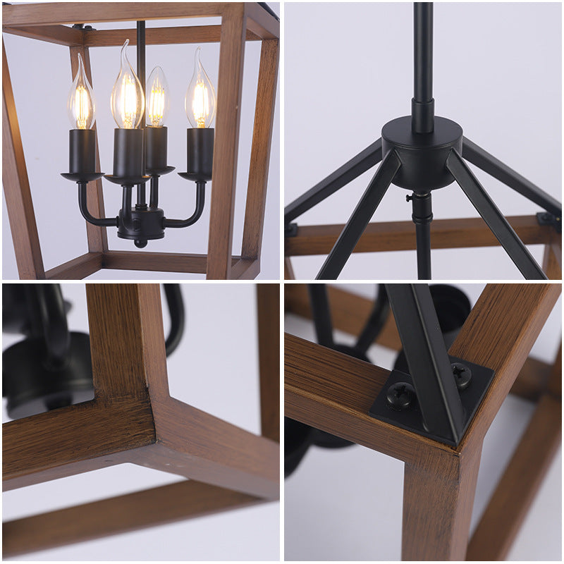 Open Cage Lantern Chandelier