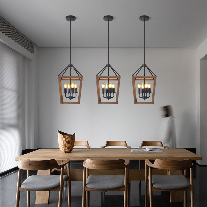 Open Cage Lantern Chandelier