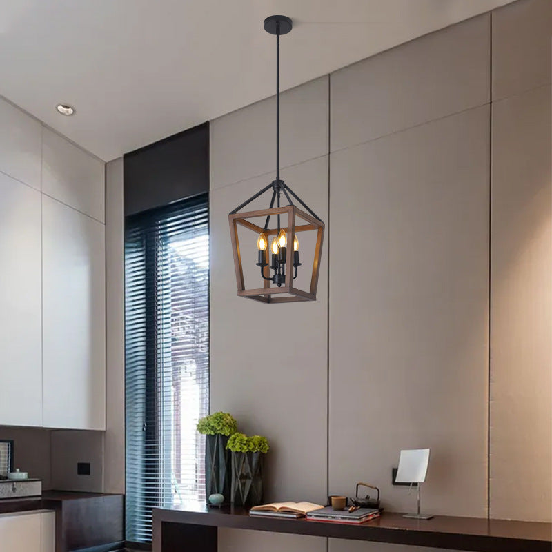 Open Cage Lantern Chandelier