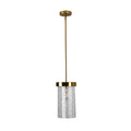 Textured Glass Cylinder Pendant Light