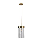 Textured Glass Cylinder Pendant Light