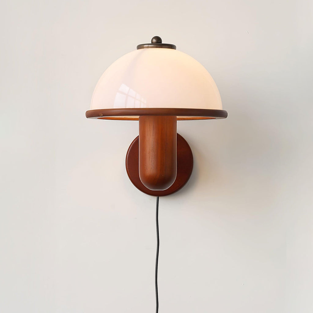 Oak Wood and PC Wall Sconce