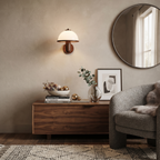 Oak Wood and PC Wall Sconce