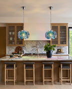 Modern Colorful Disc Pendant Light in Contemporary Kitchen