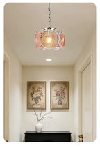 Modern Colorful Disc Pendant Light in Entryway Corridor