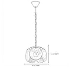 Modern Colorful Disc Art Glass Pendant Light Line Art Dimension Diagram