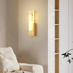 Modern Alabaster Bar Sconce Light Over Living Room Armchair