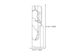 Modern Alabaster Bar Sconce Light Line Art Dimension Diagram