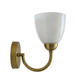 Opal Glass Brass Wall Sconce