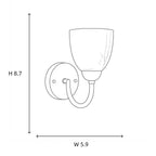Opal Glass Brass Wall Sconce